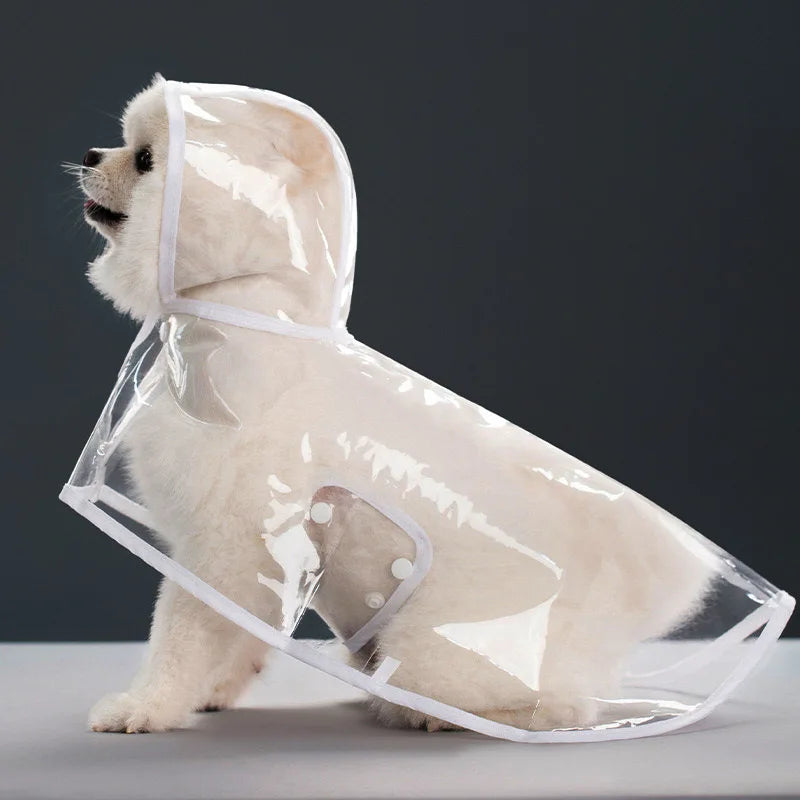 Transparent Dog Raincoat Waterproof