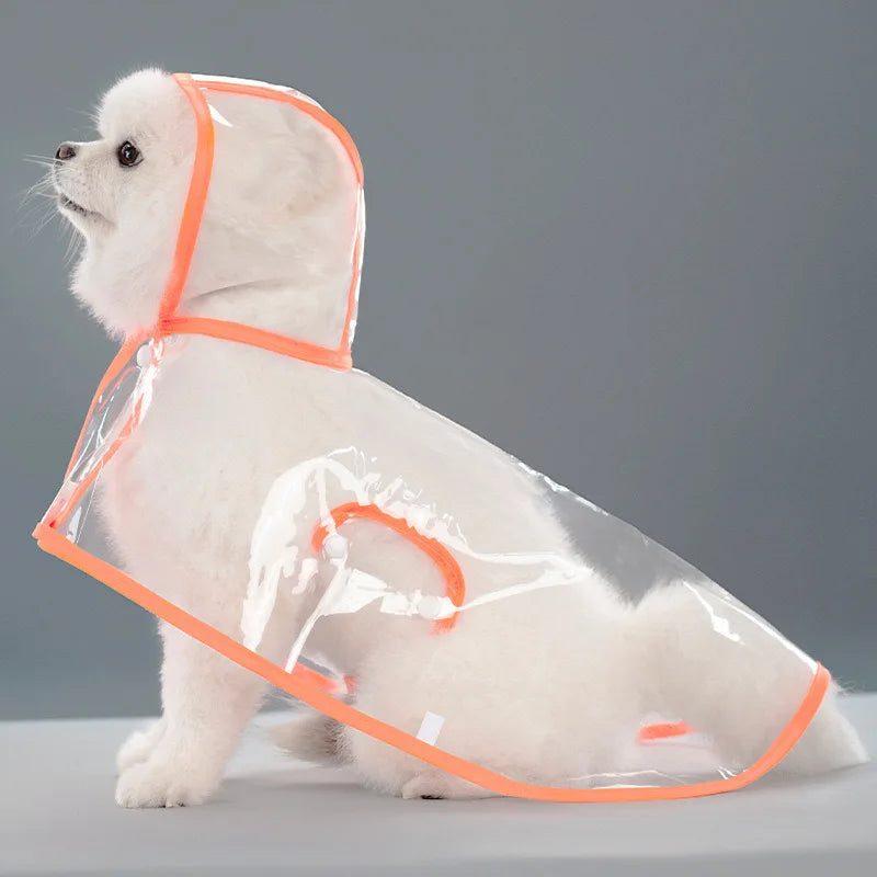 Transparent Dog Raincoat Waterproof