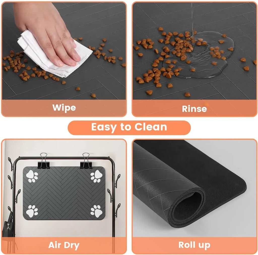 Waterproof Placemat Food & Water Bowls