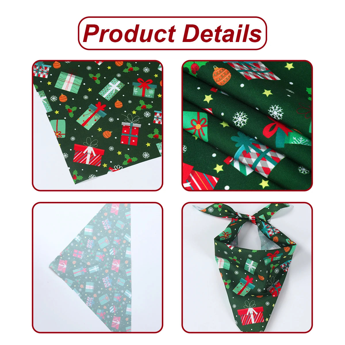 Santa Christmas Dog Bandana