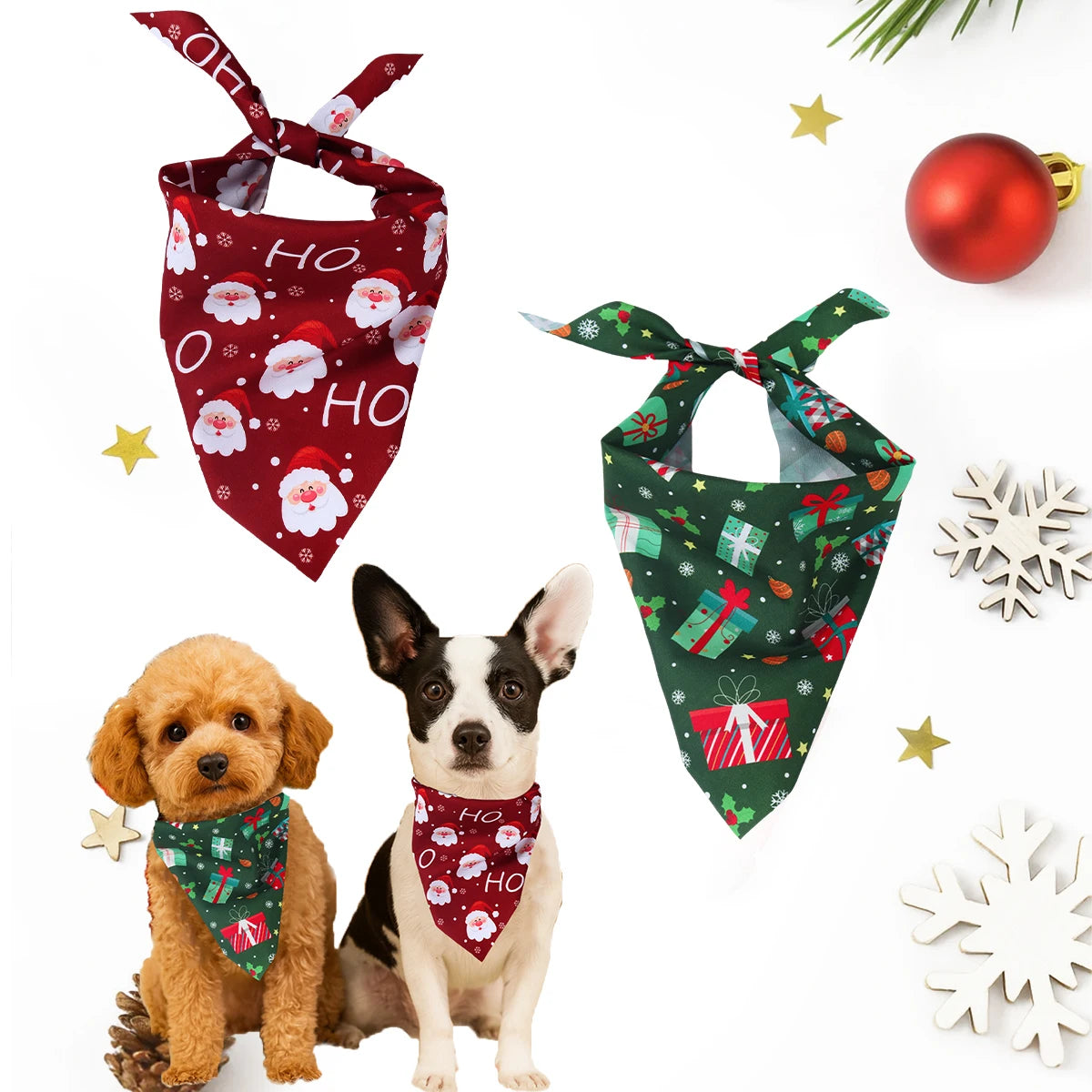 Santa Christmas Dog Bandana