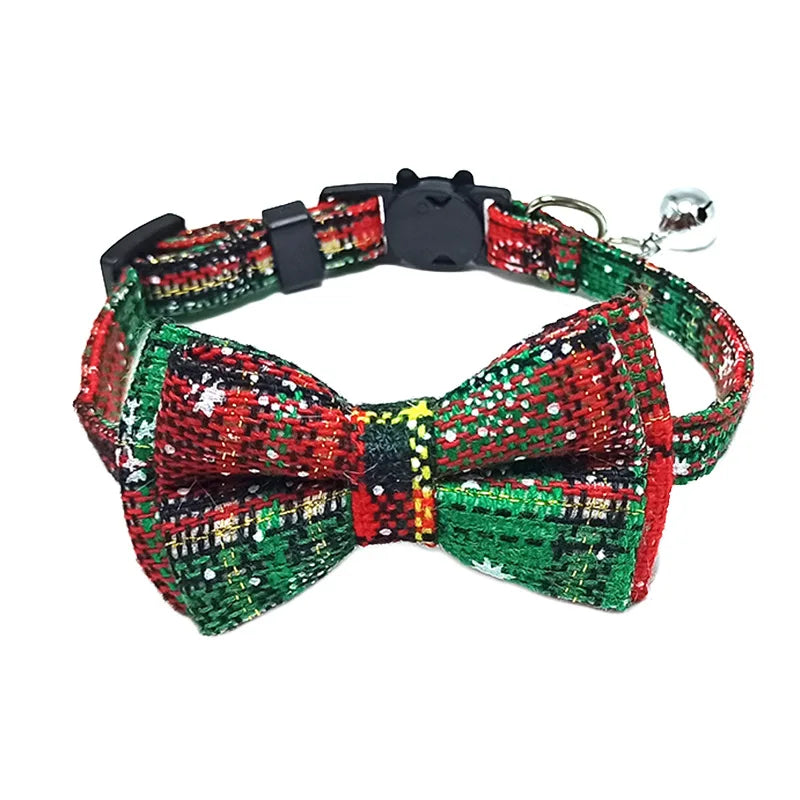 Breakaway Dog Collar Bow Tie and Bell Christmas