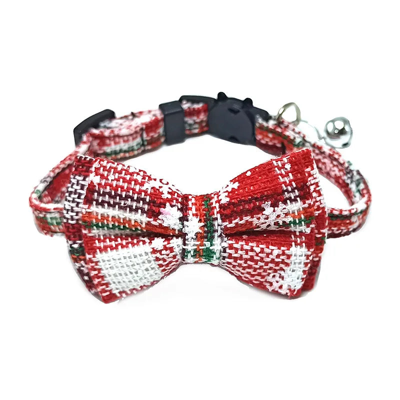 Breakaway Dog Collar Bow Tie and Bell Christmas