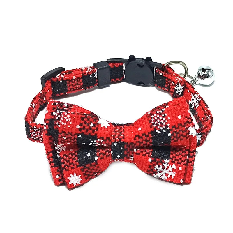 Breakaway Dog Collar Bow Tie and Bell Christmas