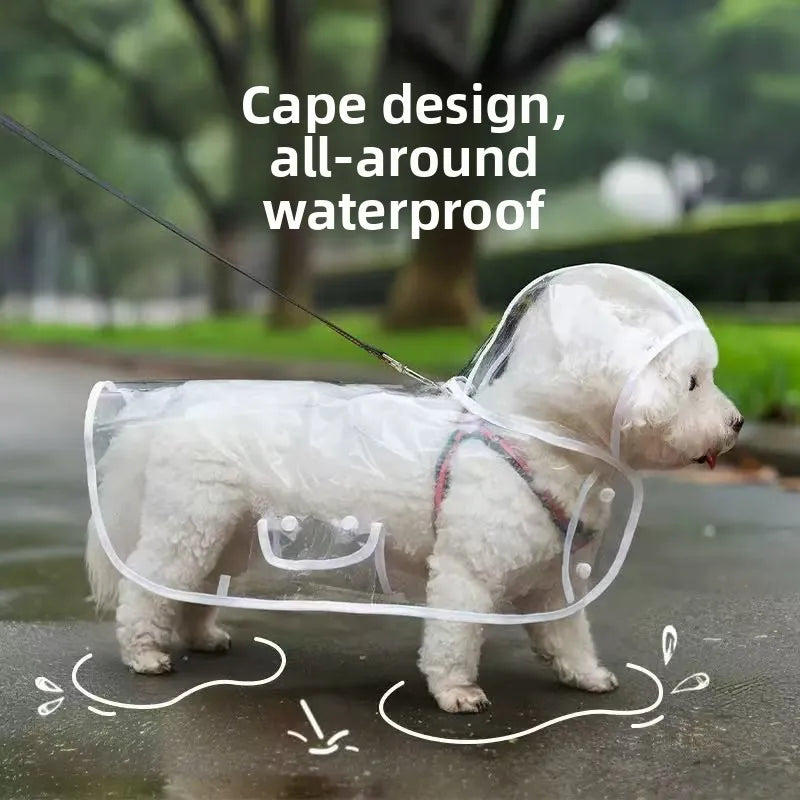 Transparent Dog Raincoat Waterproof