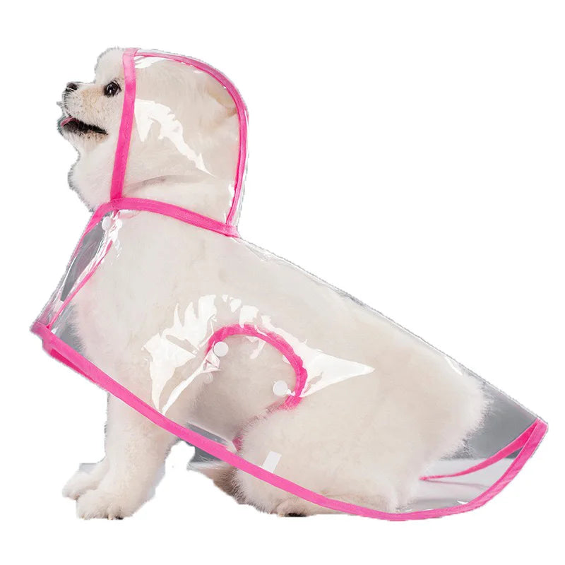 Transparent Dog Raincoat Waterproof