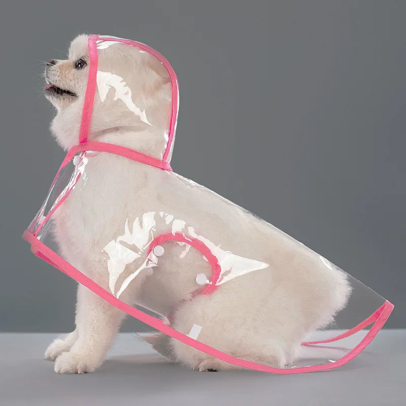 Transparent Dog Raincoat Waterproof