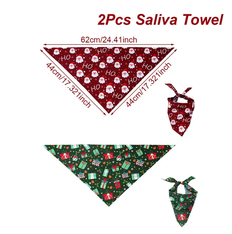 Santa Christmas Dog Bandana