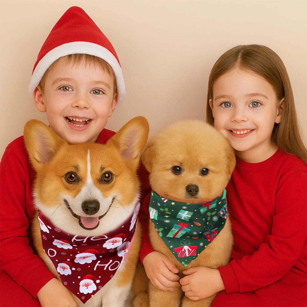 Santa Christmas Dog Bandana