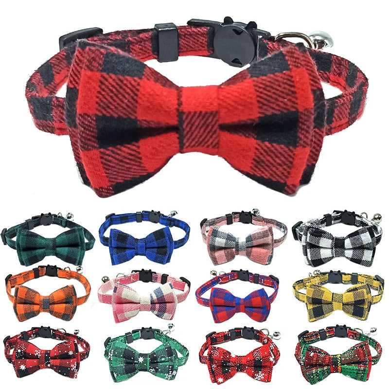 Breakaway Dog Collar Bow Tie and Bell Christmas